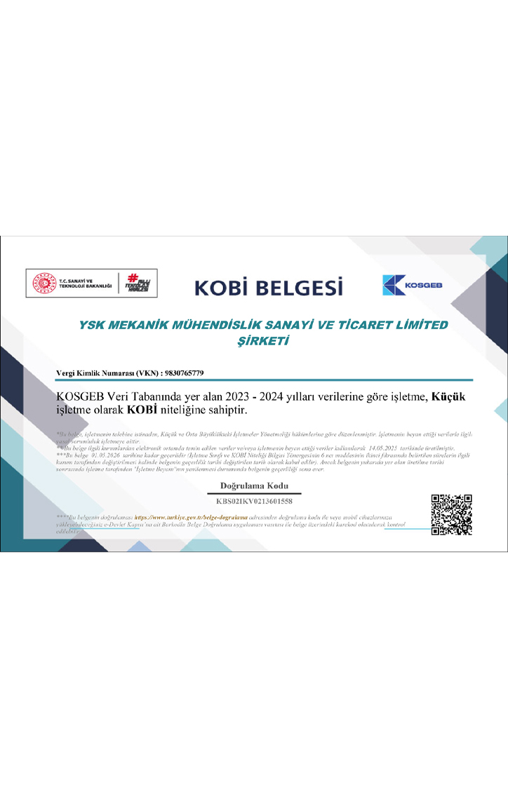 KOSGEB KOBİ Belgesi